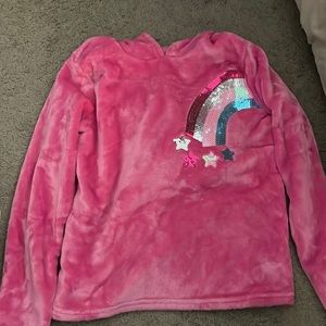 Fleece hoodie, tag removed - size large girls